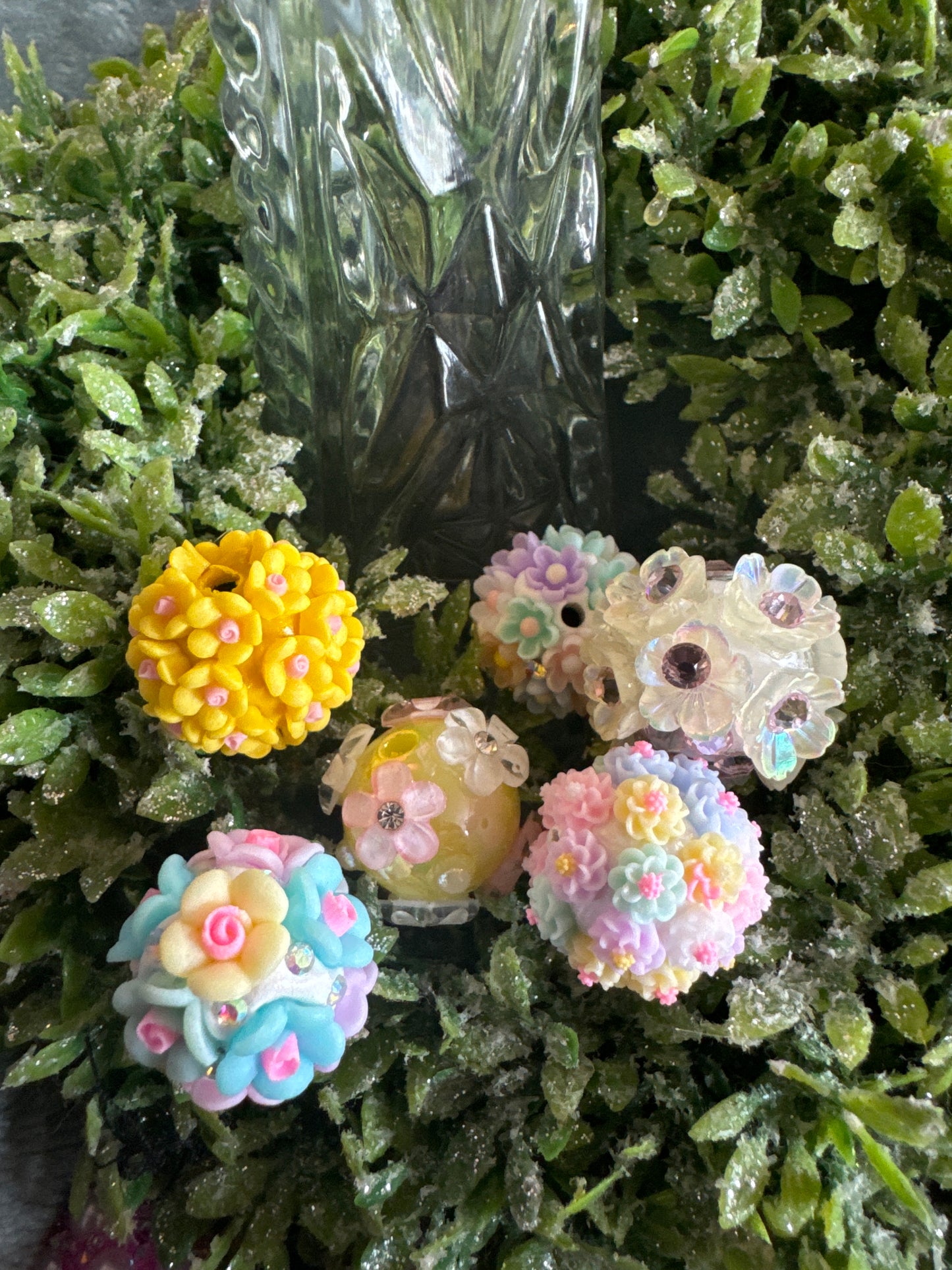 Mixed Flower Bead Bags (6pcs)