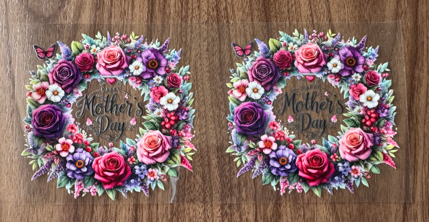 Purple Flowery Mothers Day Decal Sheet