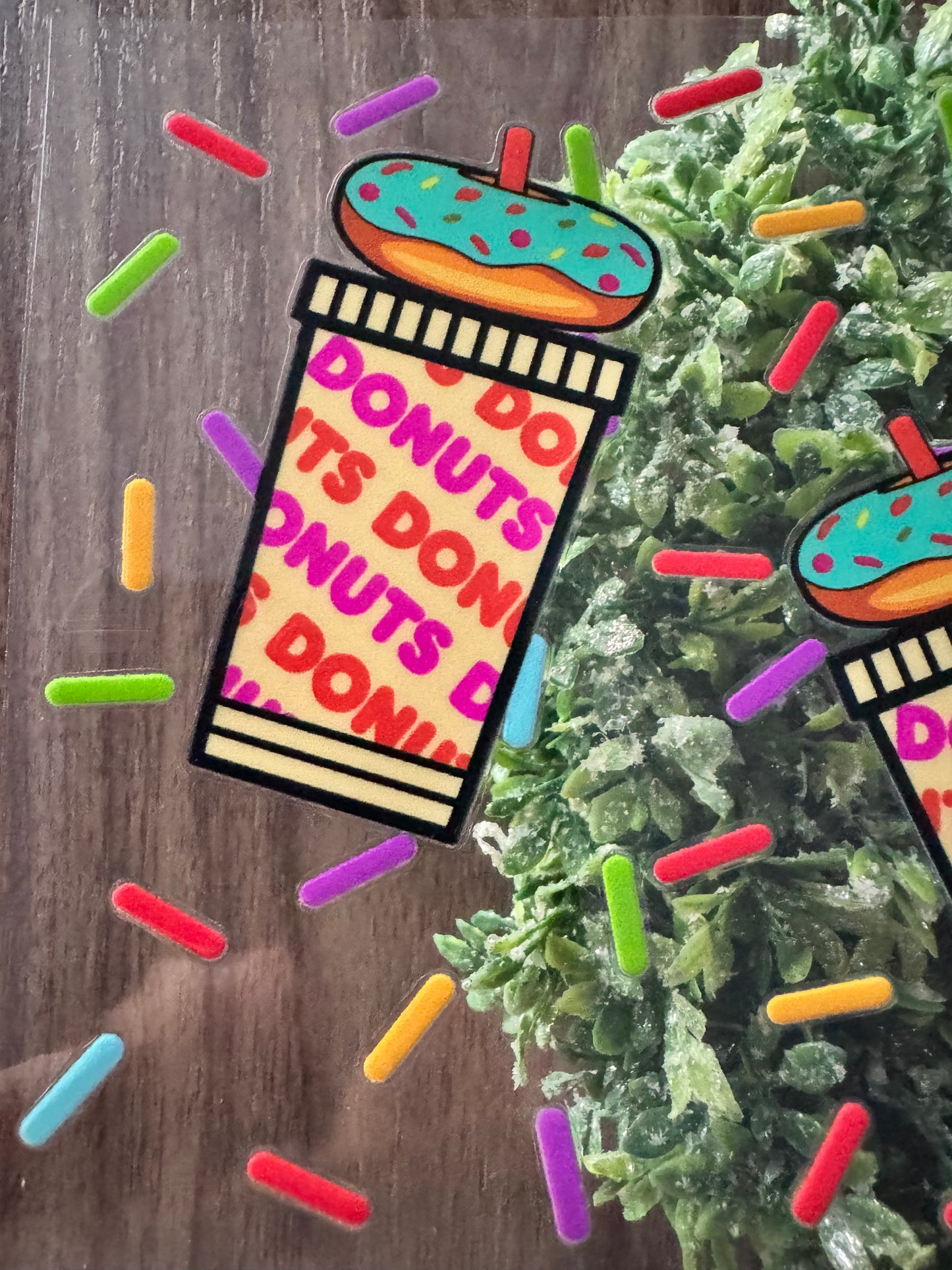 Donut Coffee Sprinkles Cup Wrap