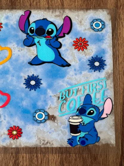 Coloring Blue Alien Cup Wrap