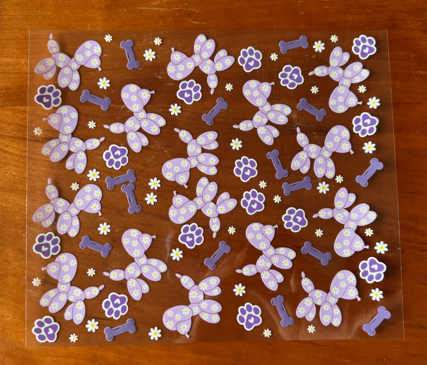 Purple Balloon Animals Cup Wrap