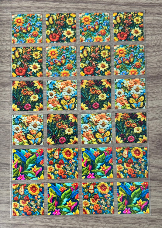 Butterflies & Flowers Sheet