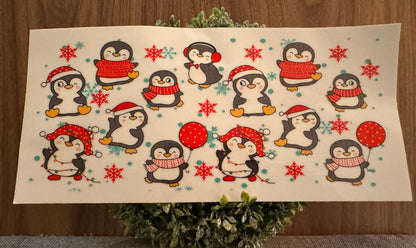 Holiday Penguins Cup Wrap