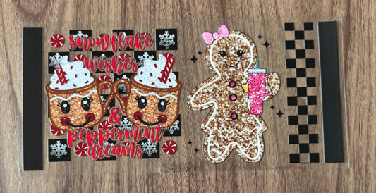 Glitter Gingerbread Cup Wrap