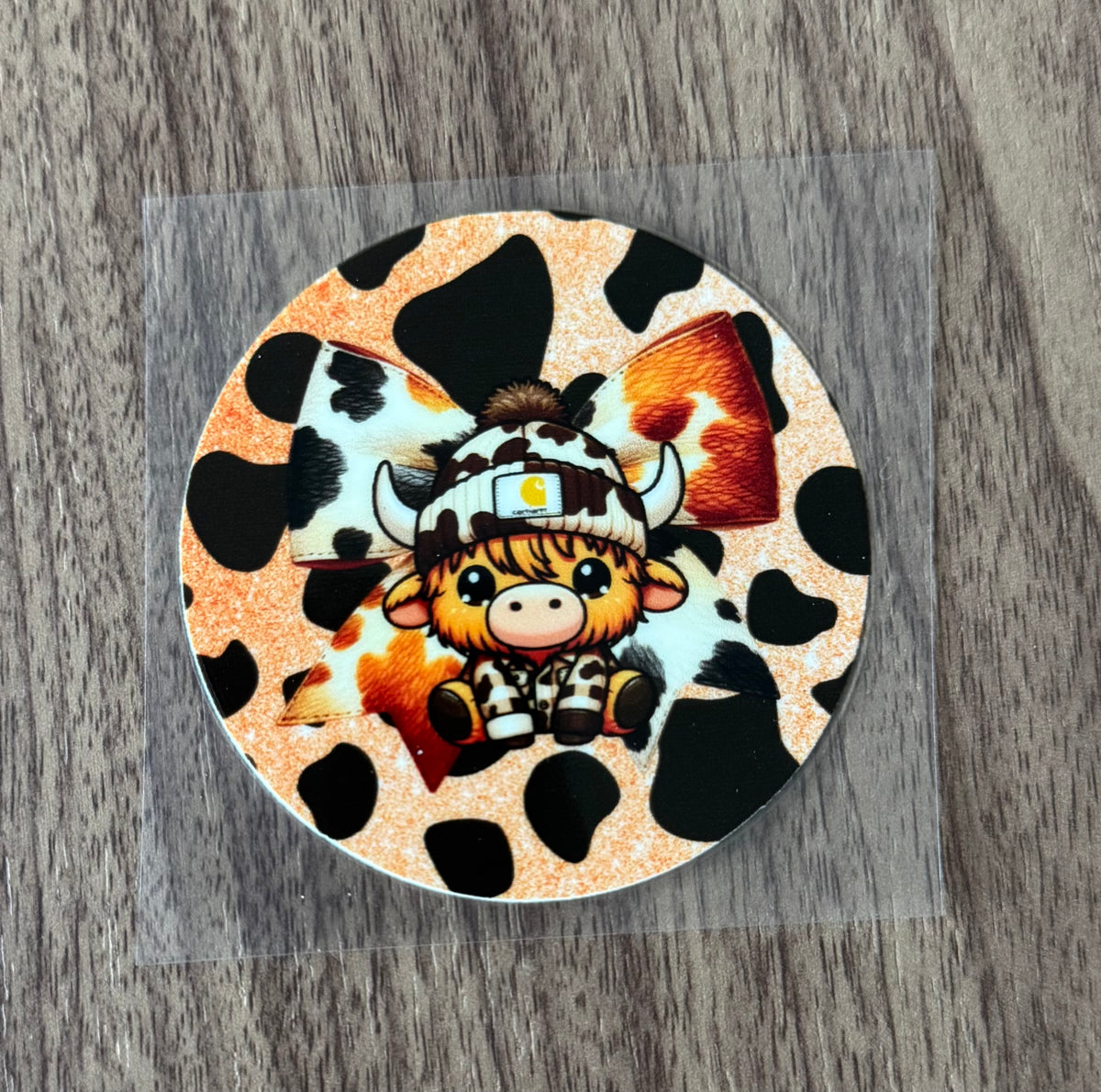 Cow Print Cow Circle Decal