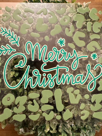 Leopard Merry Christmas Cup Wrap