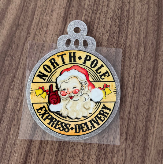 North Pole Express Circle Decal