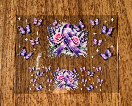 Purple Awareness Ribbon Mini Wrap