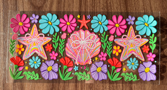 Colorful Shell & Starfish Cup Wrap