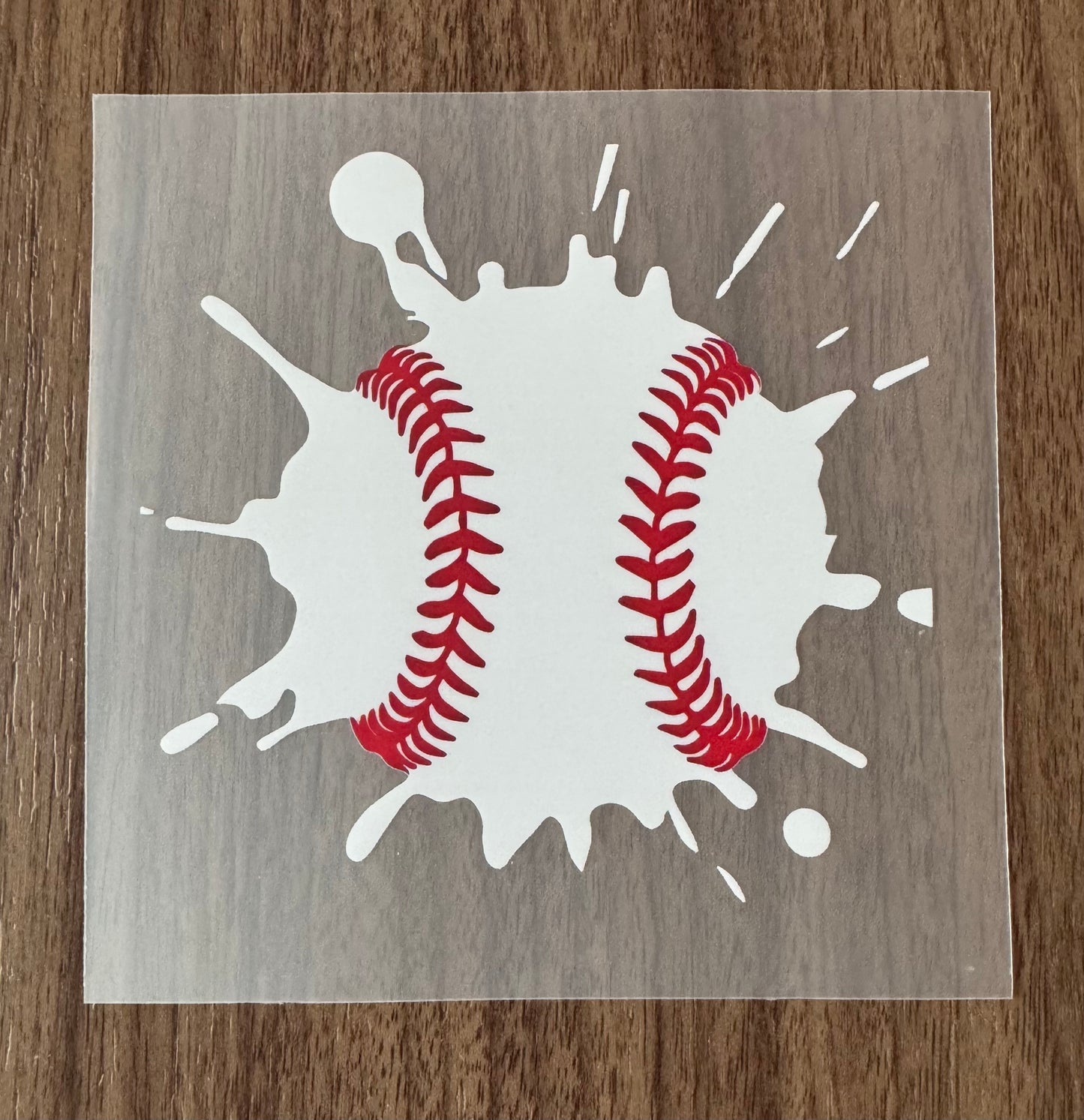 Baseball Splat Transfer