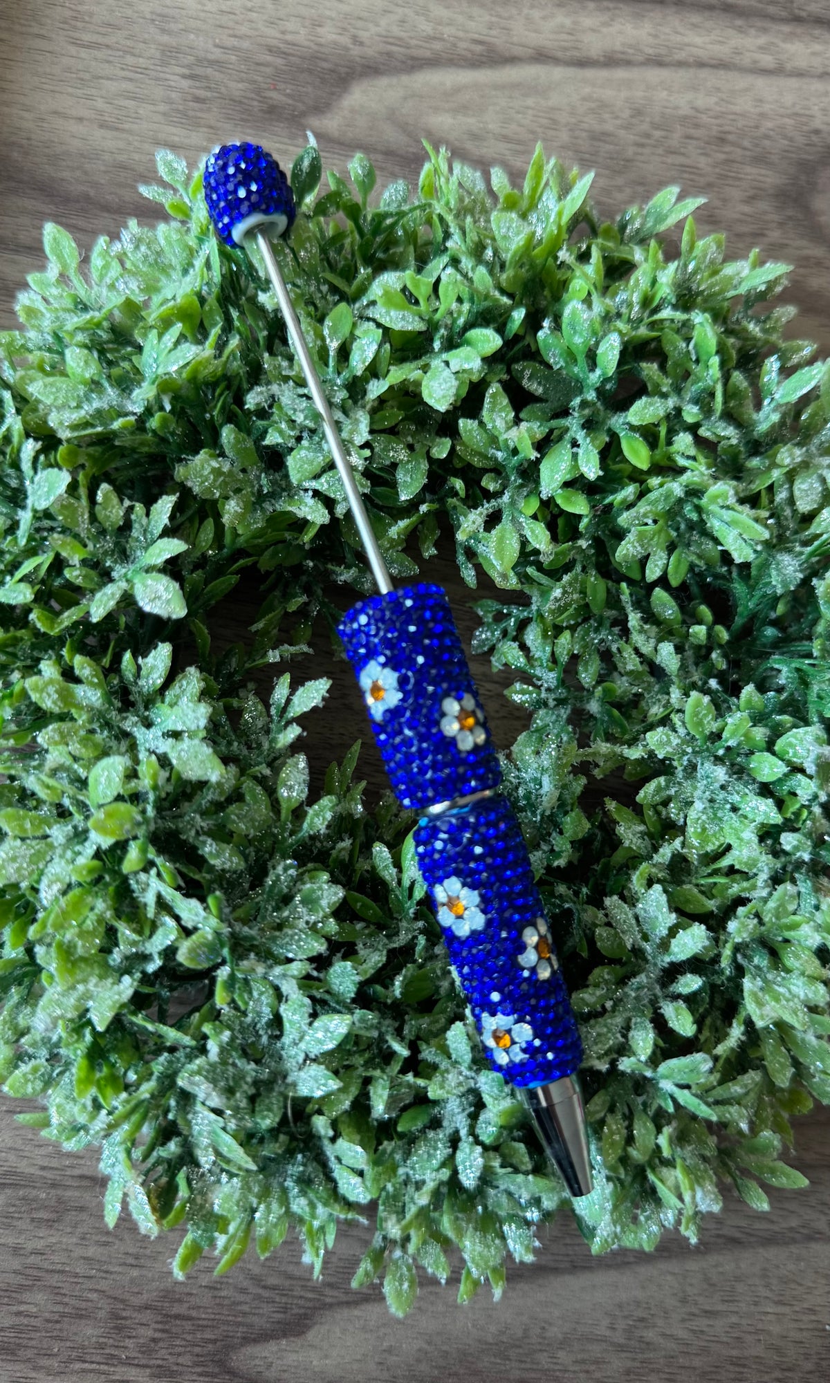 Royal Blue Flowery Fancy Pen