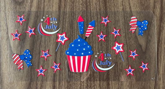 4th of July Cup Wrap