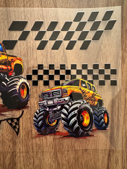 Yellow Monster Truck Cup Wrap