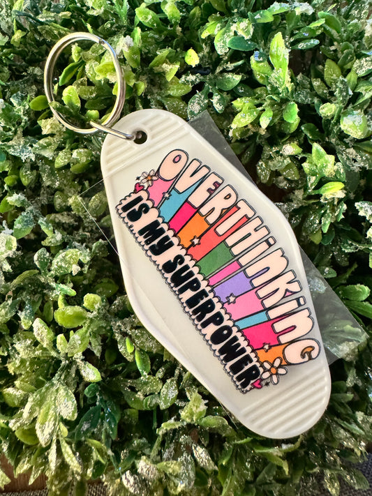 Overthinking Superpower Keychain Decal
