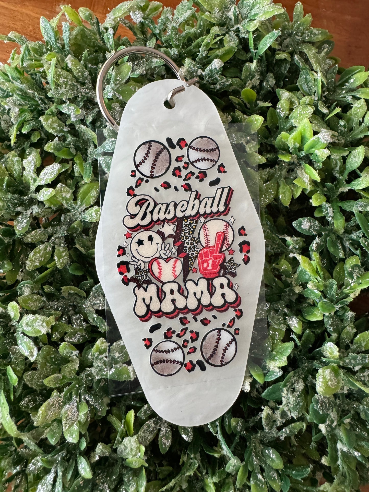 Baseball Mama Keychain Decal