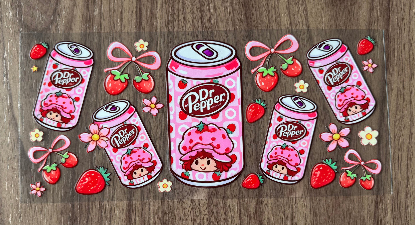 Strawberry Girl Soda Cup Wrap