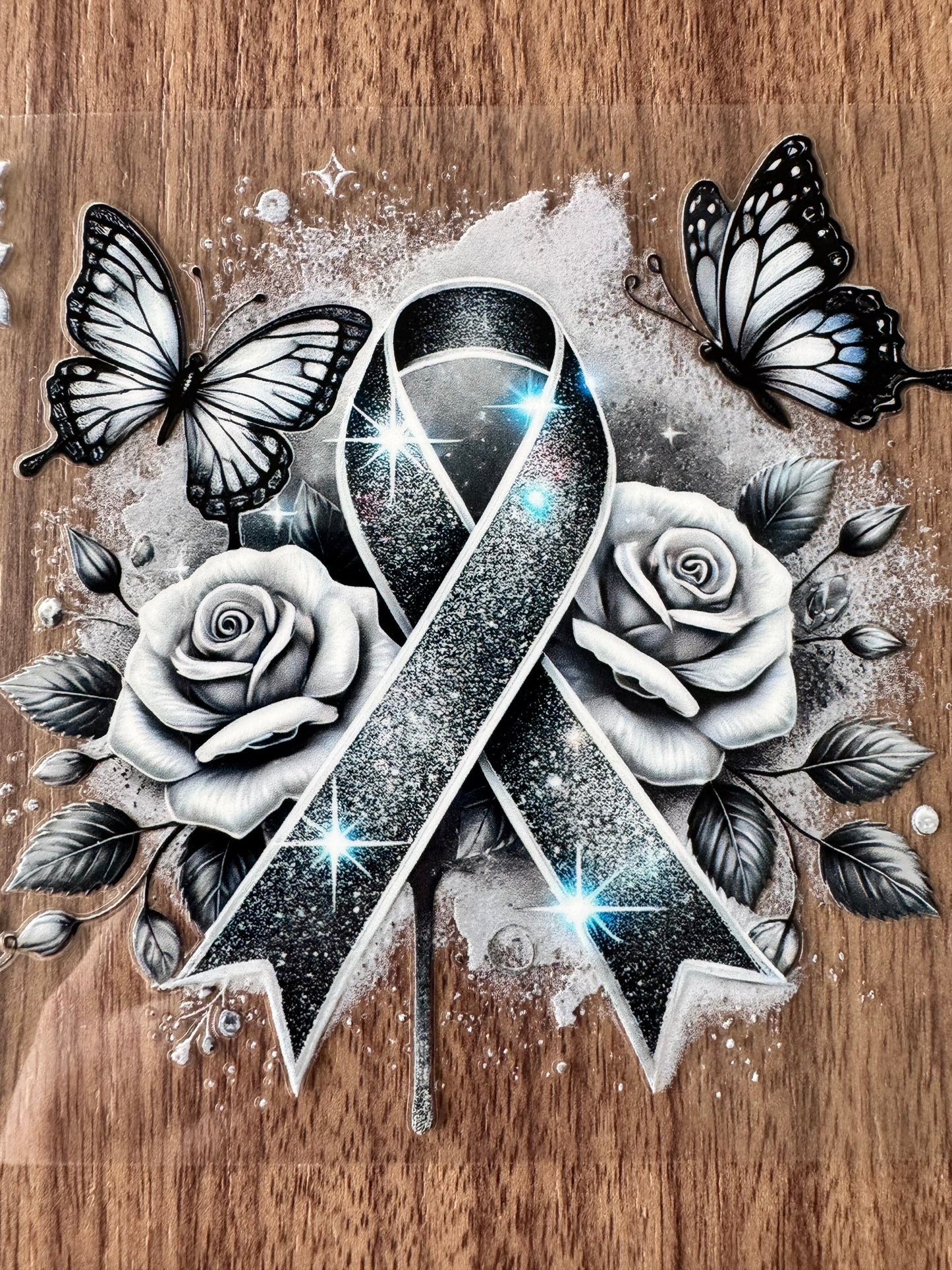 Silver Awareness Ribbon Cup Wrap
