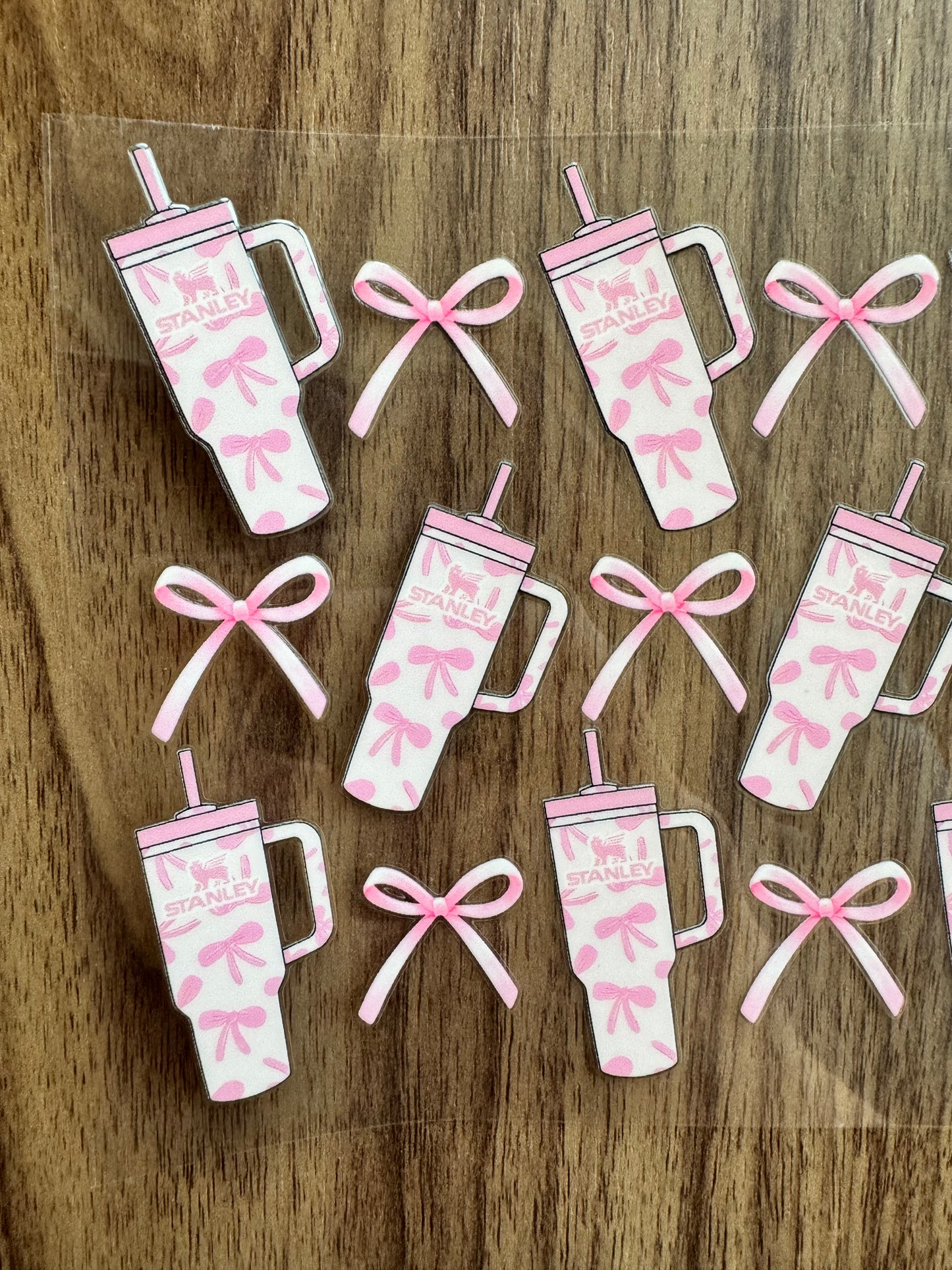 Pink Tumblers & Bows Cup Wrap