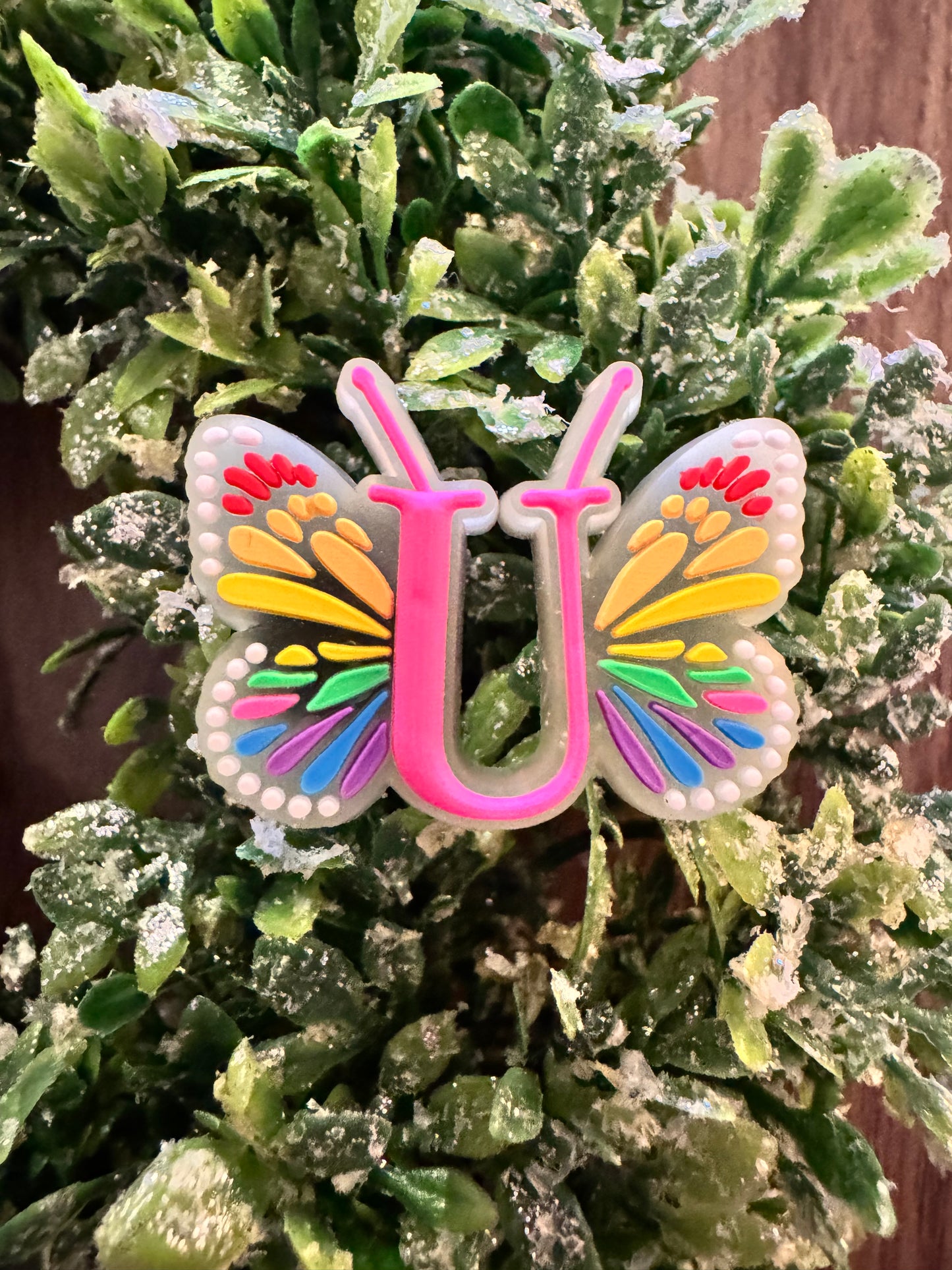 Butterfly Initial Shoe Charms