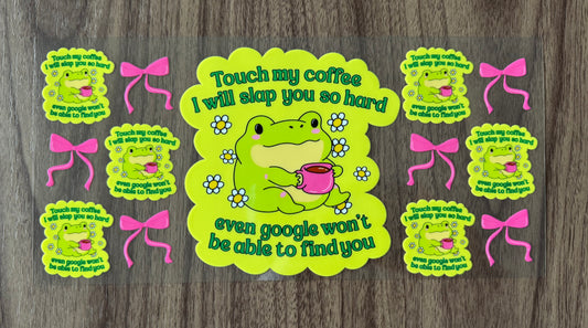 Funny Coffee Frog Cup Wrap