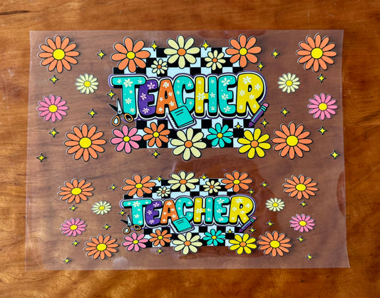 Teacher Flowery Cup Wrap