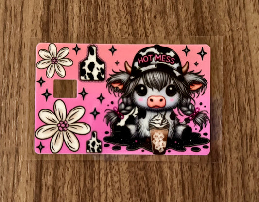 Hot Mess Cow Card Wrap