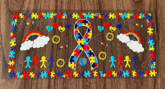 Autism Awareness Ribbon Cup Wrap