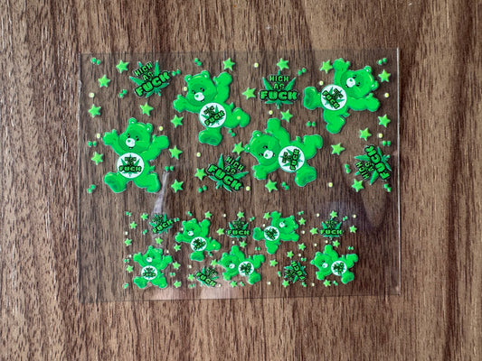 Green Swear Bear Mini Wrap