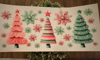 Pastel Christmas Trees Cup Wrap