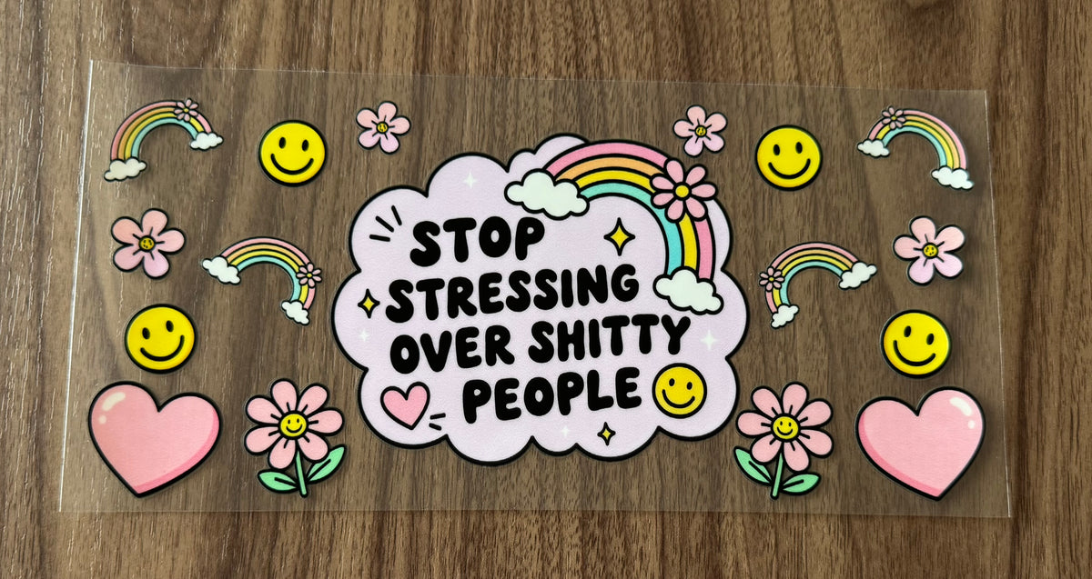 Funny Stop Stressing Cup Wrap
