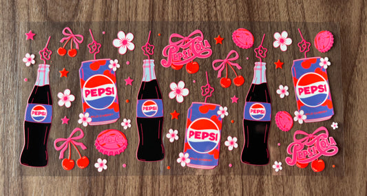 Cherry Blue Soda Cup Wrap