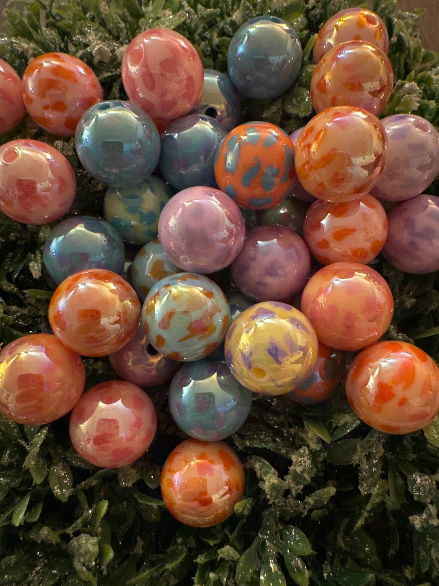 16mm Colorful Spotted Beads