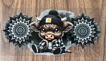 Black Cute Cow Cup Wrap