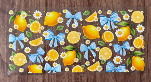 Lemons & Blue Bows Cup Wrap