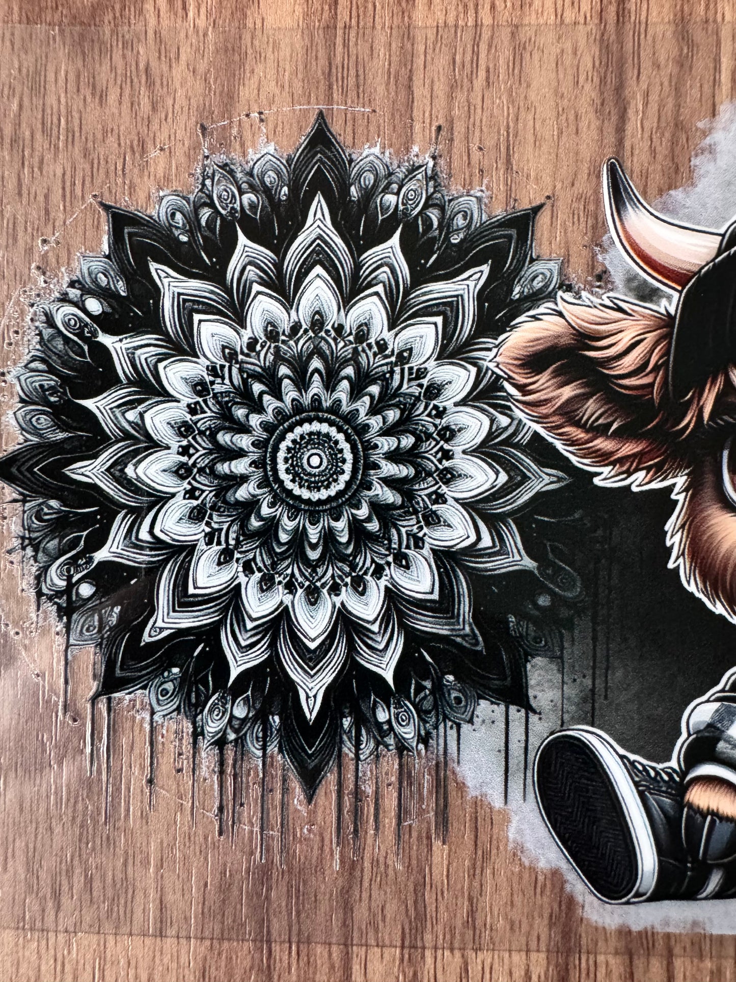 Black Cute Cow Cup Wrap