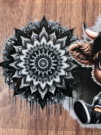 Black Cute Cow Cup Wrap