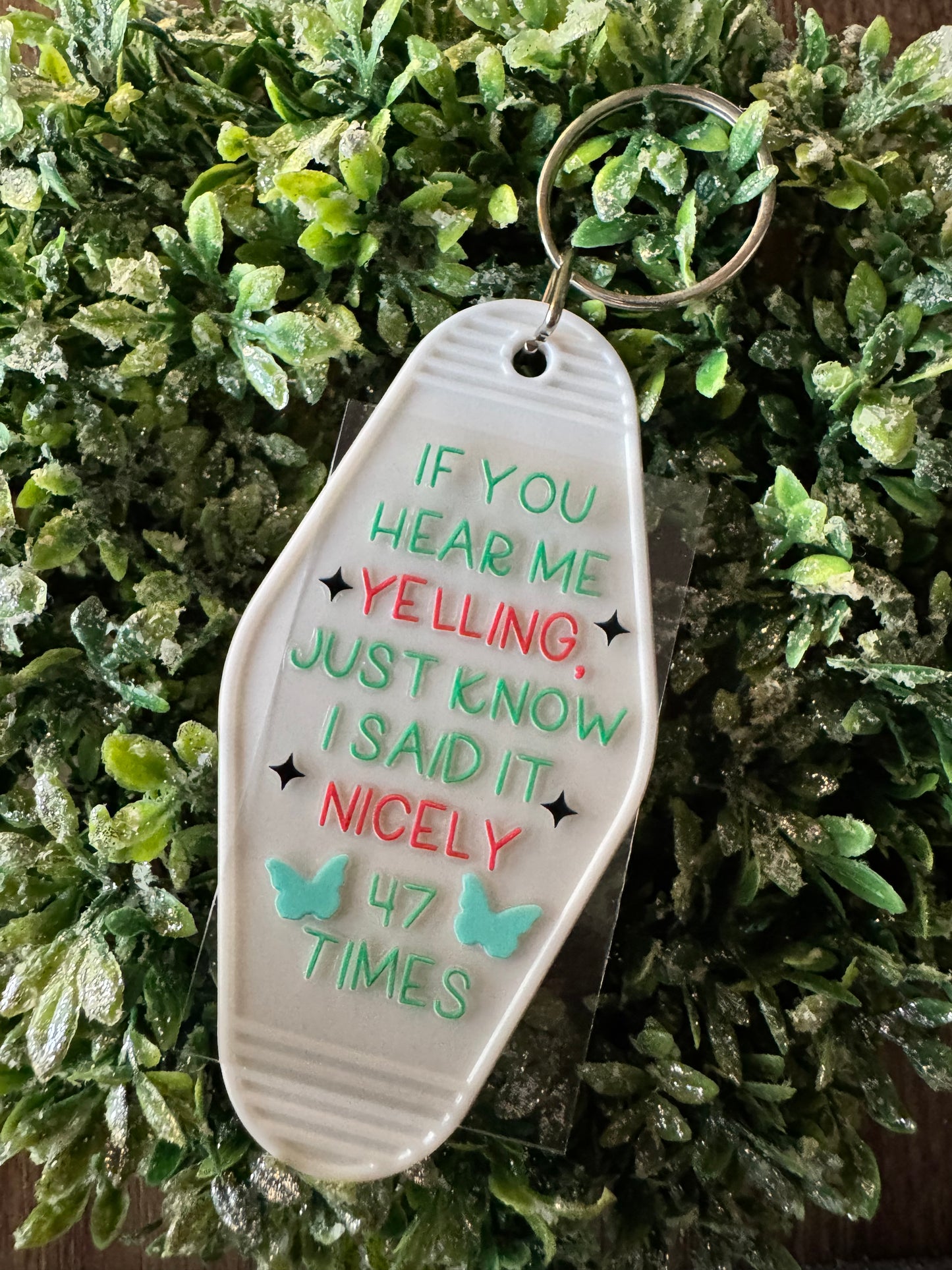 Hear Me Yelling Keychain Decal