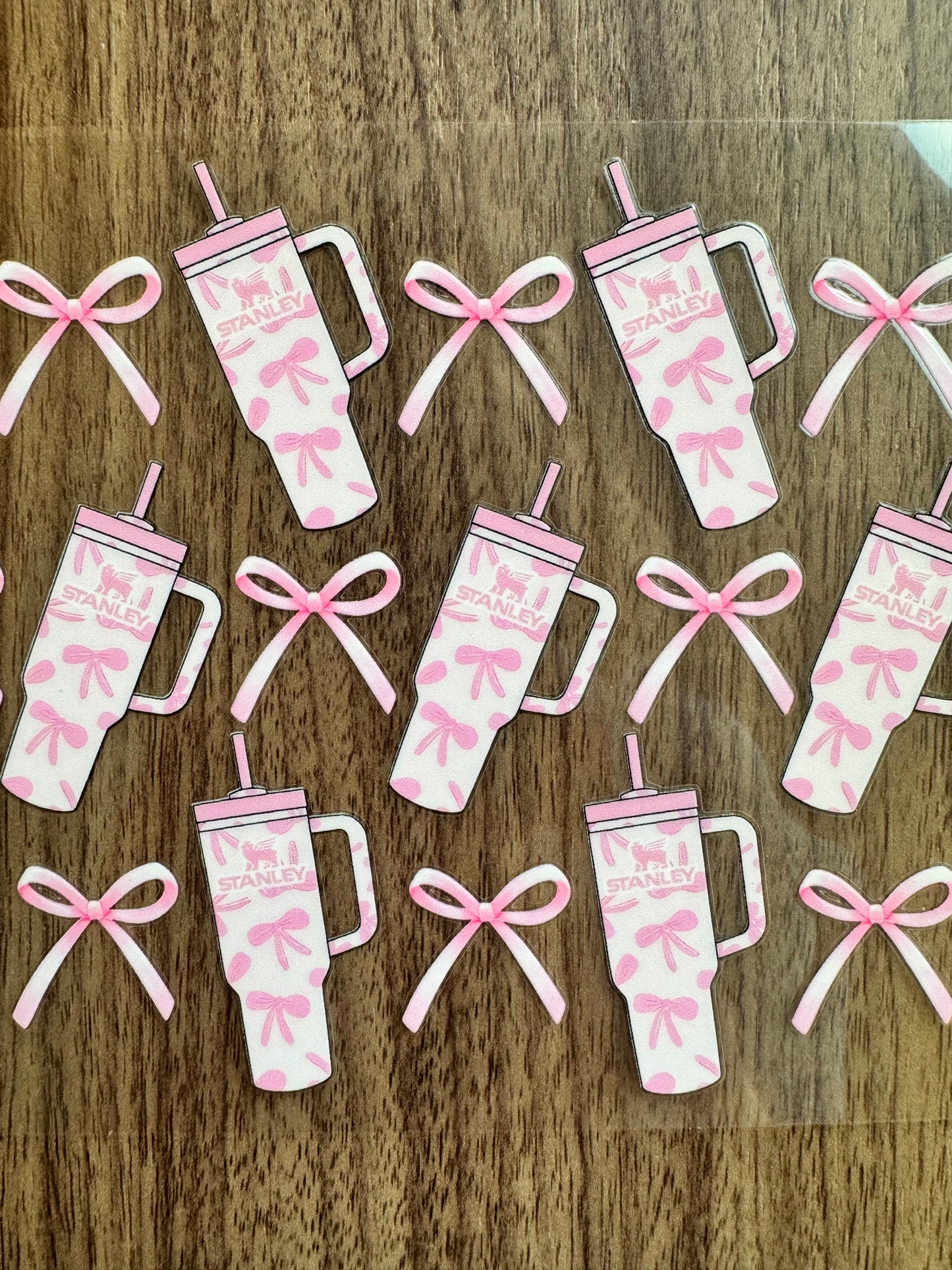 Pink Tumblers & Bows Cup Wrap