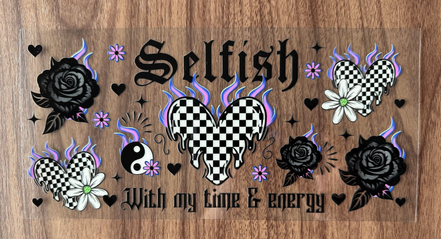 Selfish Checkered Heart Cup Wrap