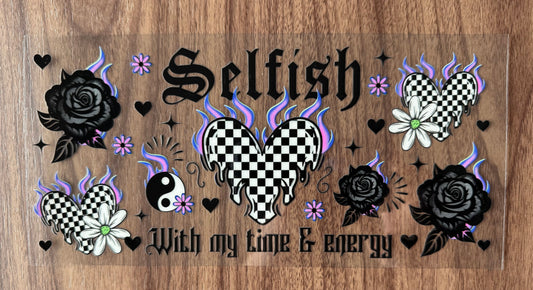 Selfish Checkered Heart Cup Wrap