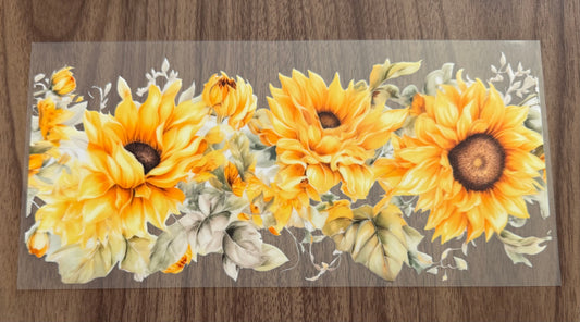 Yellow Blooming Flowers Cup Wrap