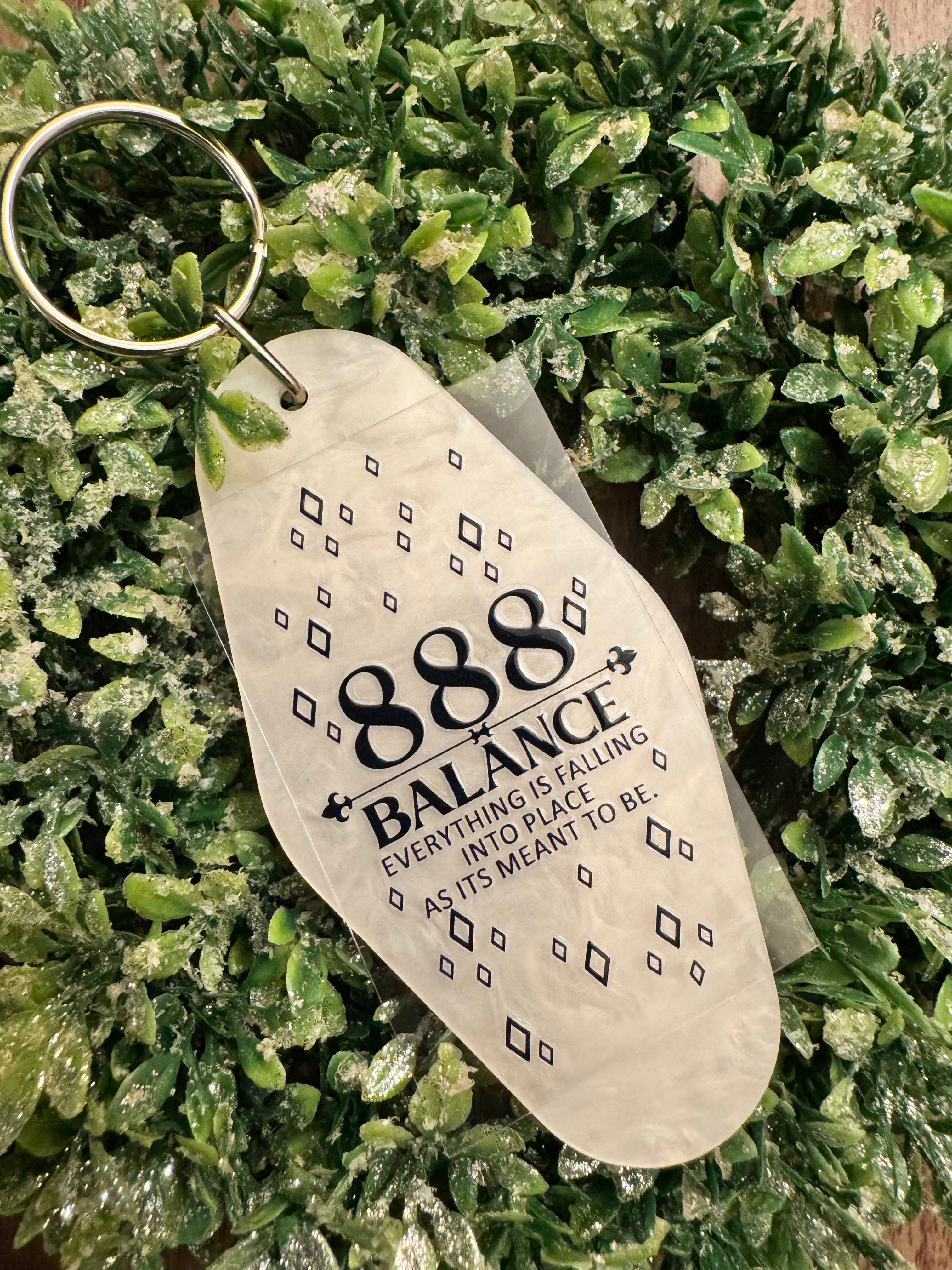 Angel Numbers 888 Balance Keychain Decal – Sparkly Sisters & Their Momma
