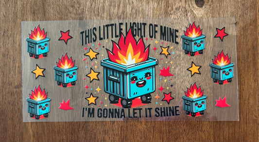 Funny Dumpster Fire Cup Wrap
