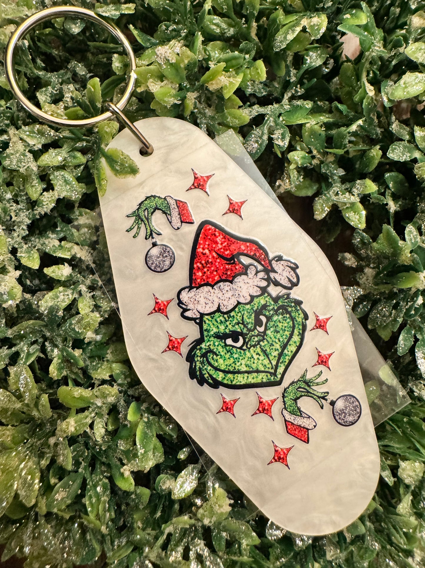 Sparkly Green Guy Keychain Decal