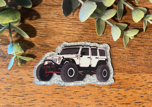 White Beep Car Acrylic