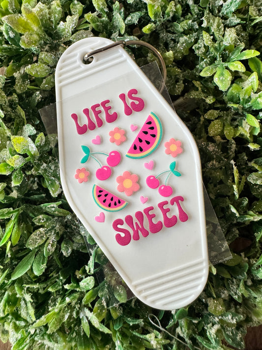 Life is Sweet Keychain Decal