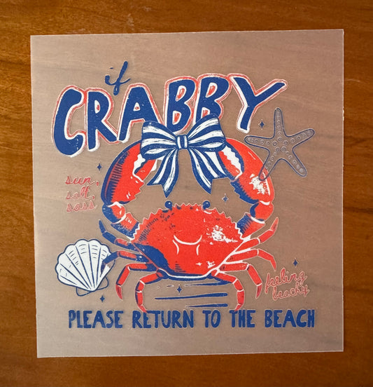 Crabby Return To Beach Transfer