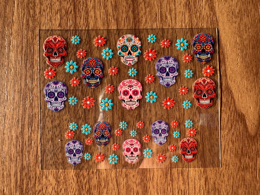 Colorful Sugar Skulls Mini Wrap