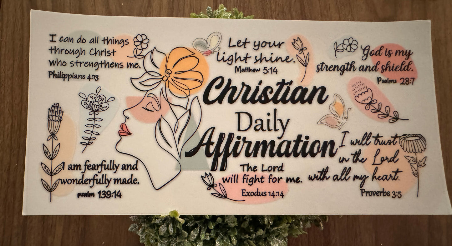 Christian Daily Affirmation Cup Wrap