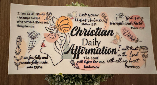 Christian Daily Affirmation Cup Wrap